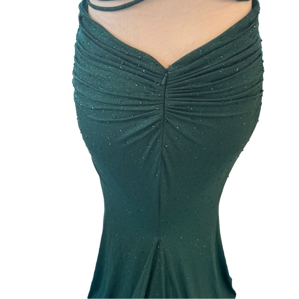 Amarra Gown Emerald green sequence lace up back mermaid size like new 0 - Picture 13 of 16